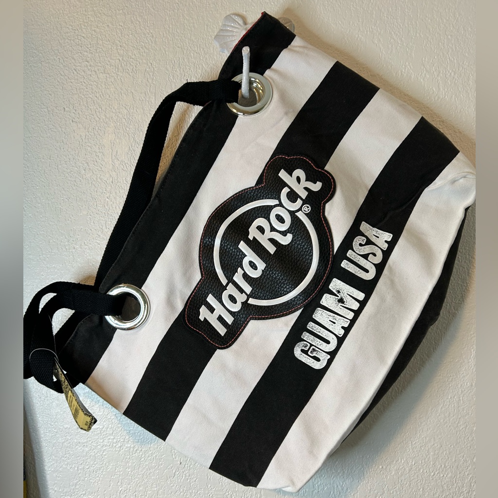 Nwt Hard Rock Guam Cabana Stripe Back Tote $56